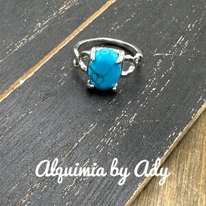 TURQUOISE SILVER STATEMENT  RING